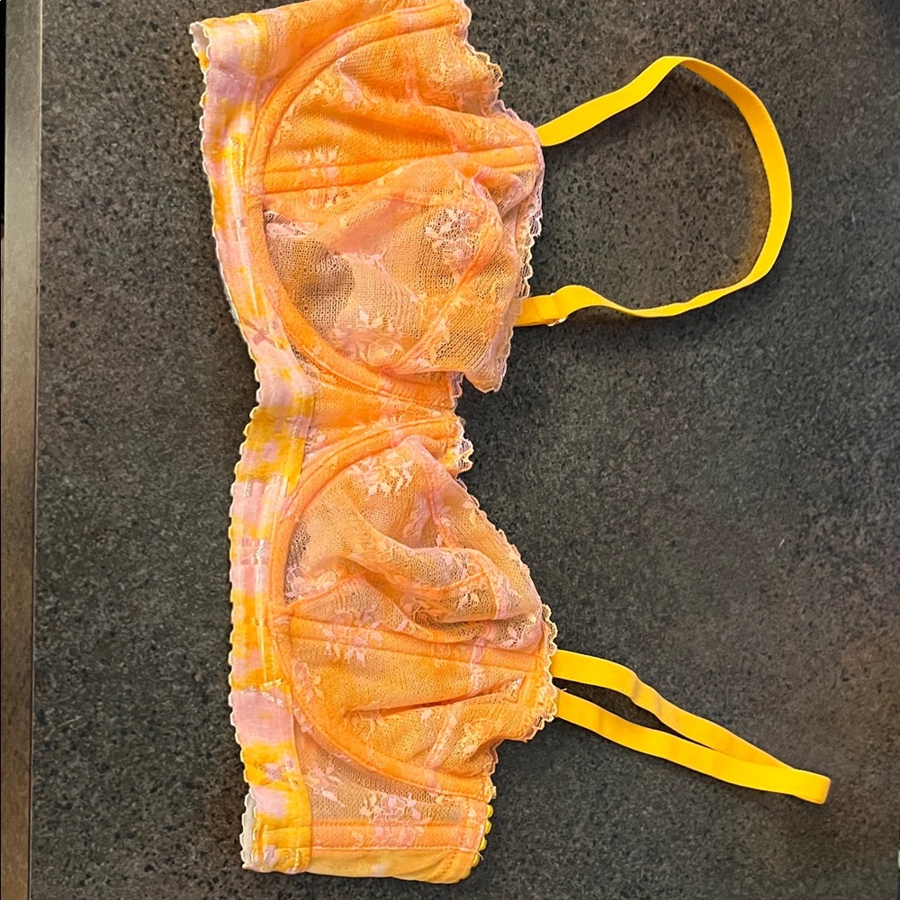 Savage Fenty Orange Unlined Lace Multi-Way Bra